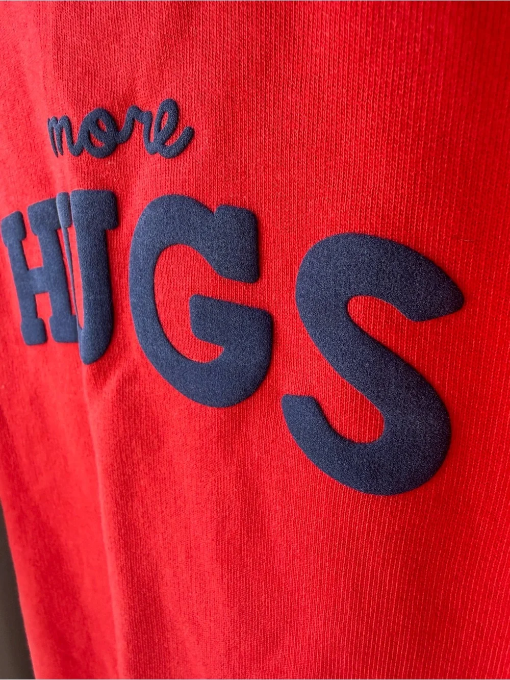 CARTER’S Puff Letter More Hugs French Terry Long-Sleeve Jumpsuit 12M